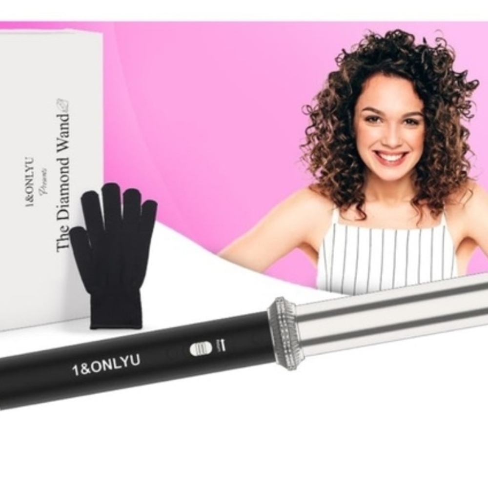 1&ONLYU The Diamond Wand Curling Iron 1" Barrel Wrap Around Style. NIB*** - Picture 1 of 10
